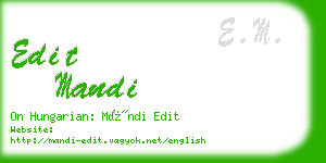 edit mandi business card